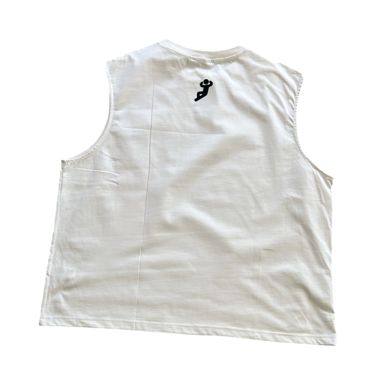 Global Tongues Sleeveless Tank | White