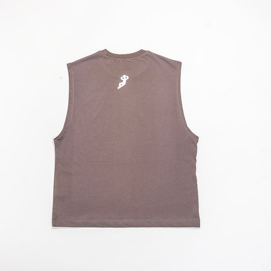 Global Tongues Sleeveless Tank | Brown