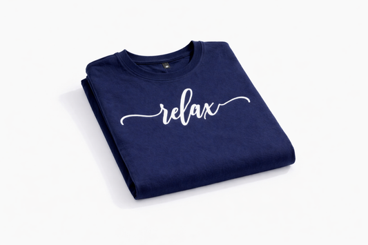 Relax Signature Shirt — Navy “Reflect”