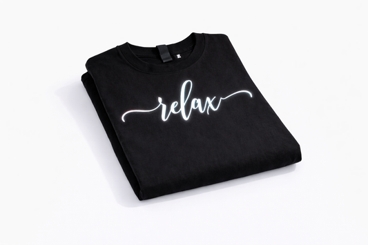 Relax Signature Shirt — Black “Reflect”