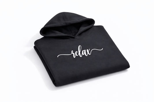 Relax Signature Hoodie — Black
