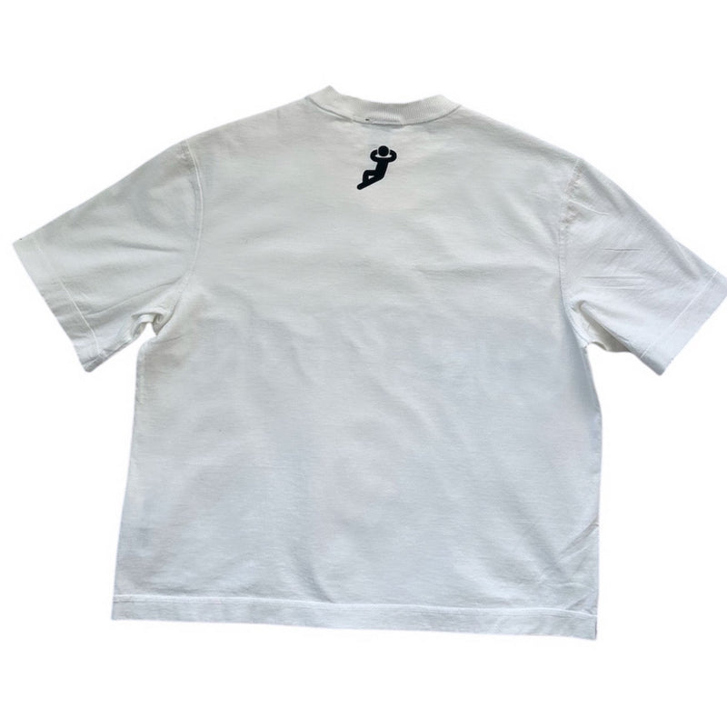 Oversized Relax Mandarin Script | White