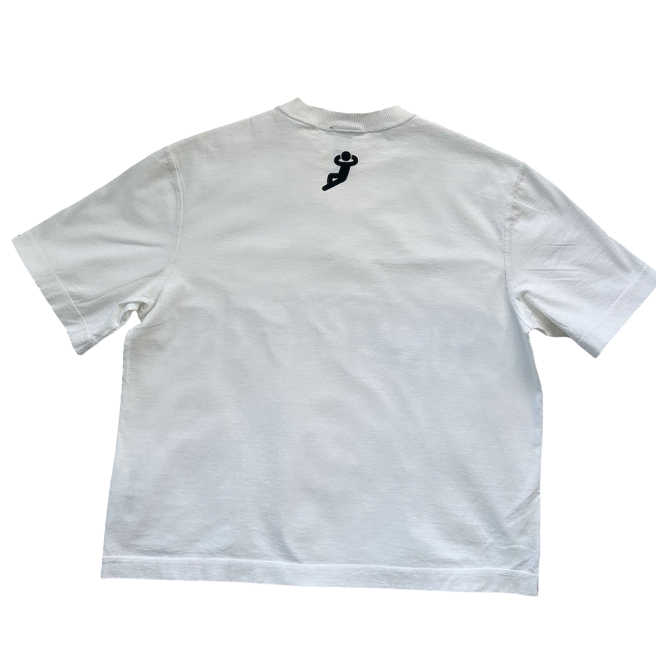 Oversized Relax Greek Script | White