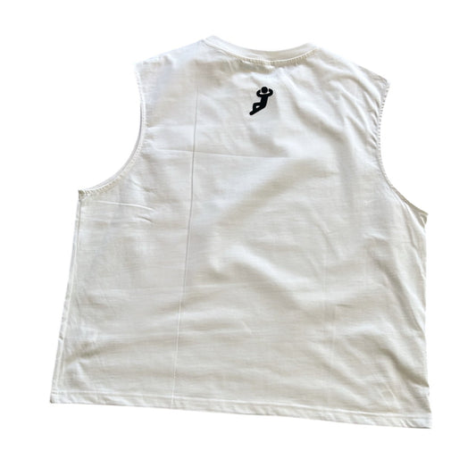 Global Tongues Sleeveless Tank | White
