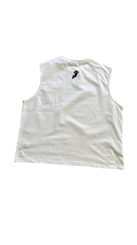 Global Tongues Sleeveless Tank | White
