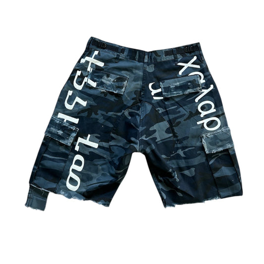 Global Tongues Camo Shorts | Blue