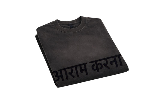 Global Tongues Oversized Tee — Black (Hindi Edition)