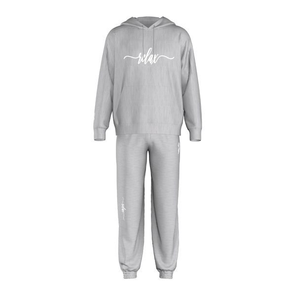 Relax Signature Sweatsuit - Grey | White