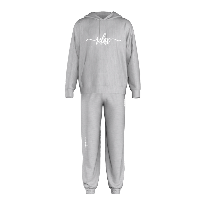 Relax Signature Sweatsuit - Grey | White