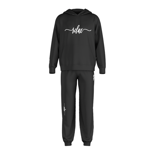 Relax Signature Sweatsuit - Black | White