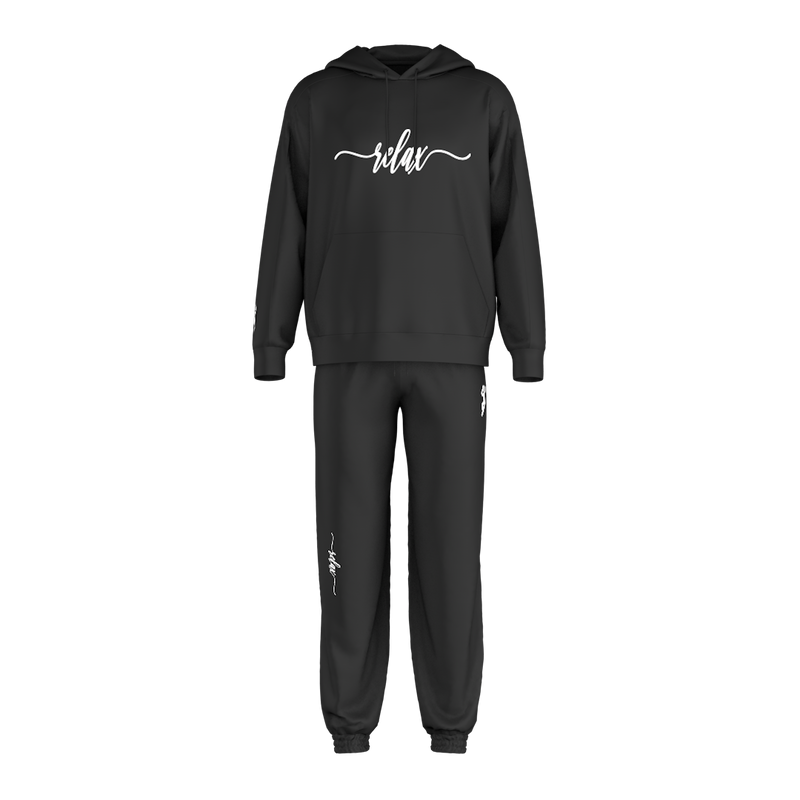 Relax Signature Sweatsuit - Black | White